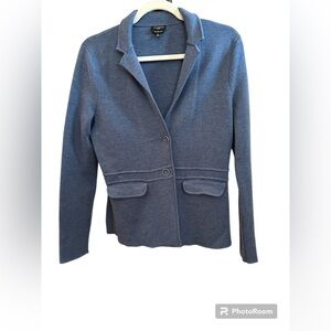 EUC Talbots Blue Wool Blazer, Medium Petite